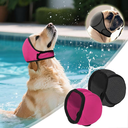Dog Swimming Cap, Waterproof Ear Protection for Small, Medium & Large Dogs, Soft Comfortable Swim Hat for Baths, Pool and Beach Time (Grey, Large)