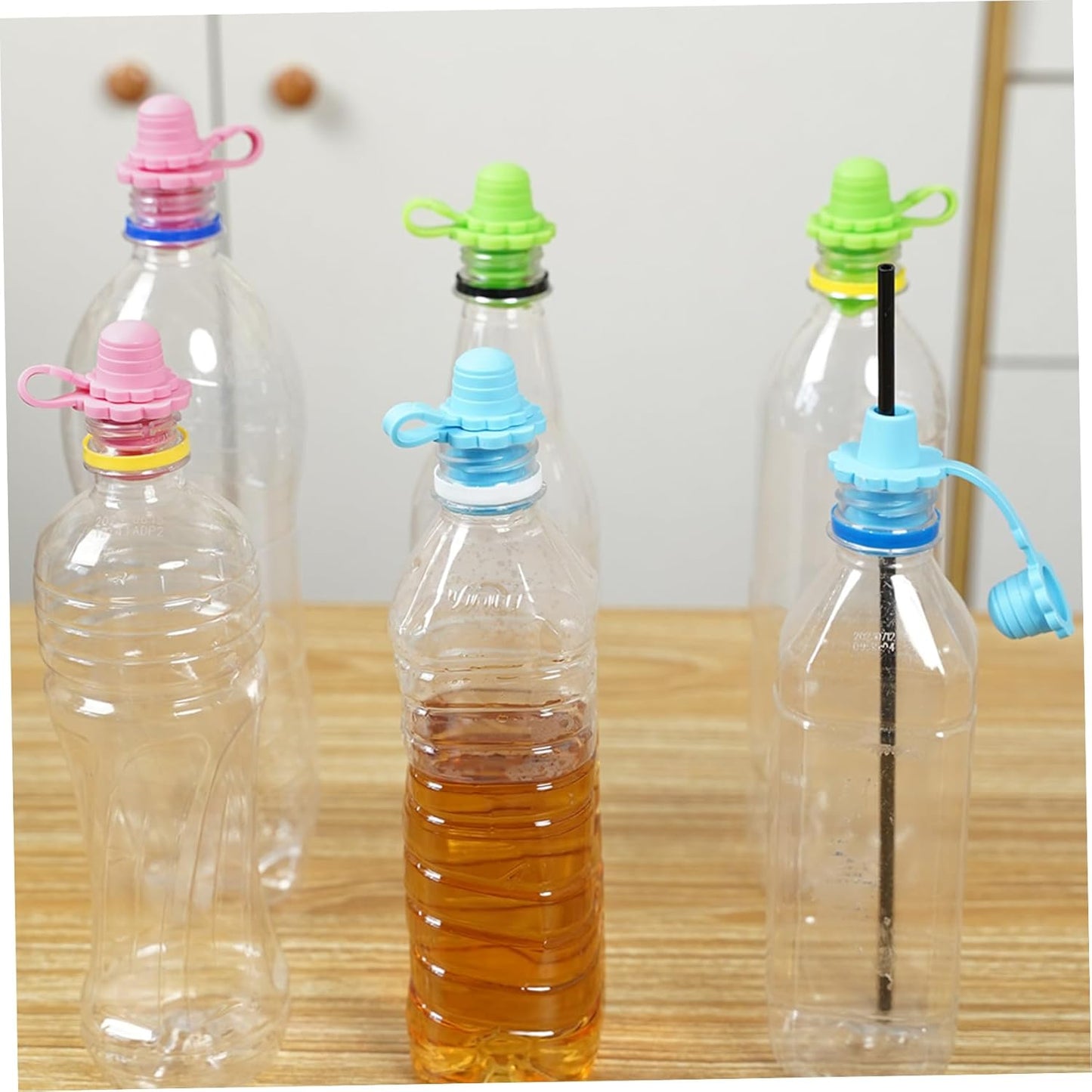 5 Pcs Silicone Bottle Spout Spill Proof Water Bottle Sippy Top Food-Grade Silicone Water Cap Portable Topper for Toddlers Kids and Adults Protects Kids Mouth...