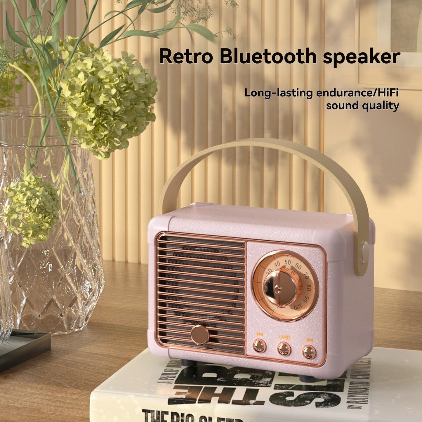 HM11 Vintage Speaker with, 5.0, USB Charging, 3W Output, 2-4 Hours Playback