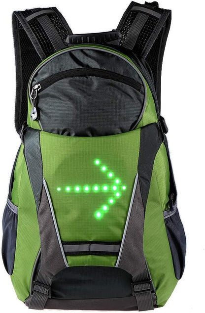 Cycling Bicycle Backpack with LED Turn Reflective Bag Pack for Outdoor Safety Night Riding Running Camping Hiking Mountaineering Walking Jogging