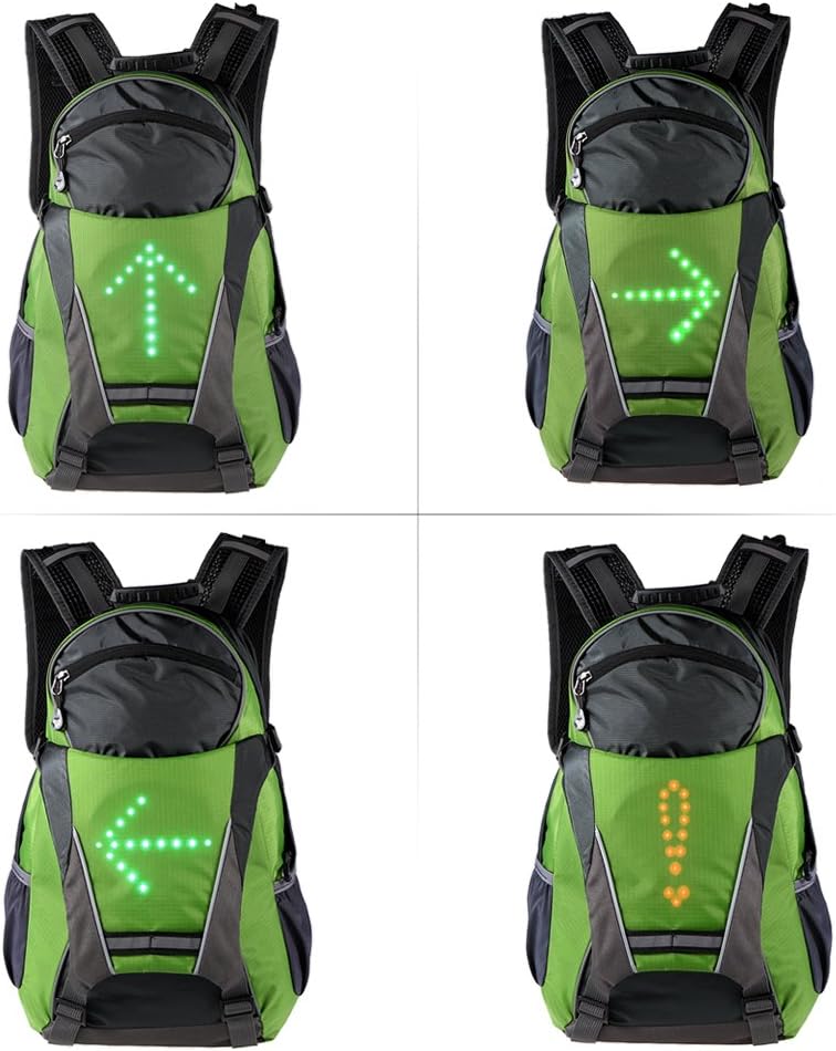 Cycling Bicycle Backpack with LED Turn Reflective Bag Pack for Outdoor Safety Night Riding Running Camping Hiking Mountaineering Walking Jogging