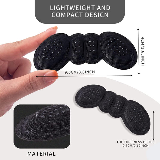 Anti-Slip Gel Heel Liners for Pain, Perfect Fit for Oversized Shoes, Easy Application, Unisex Design for All Footwear Types