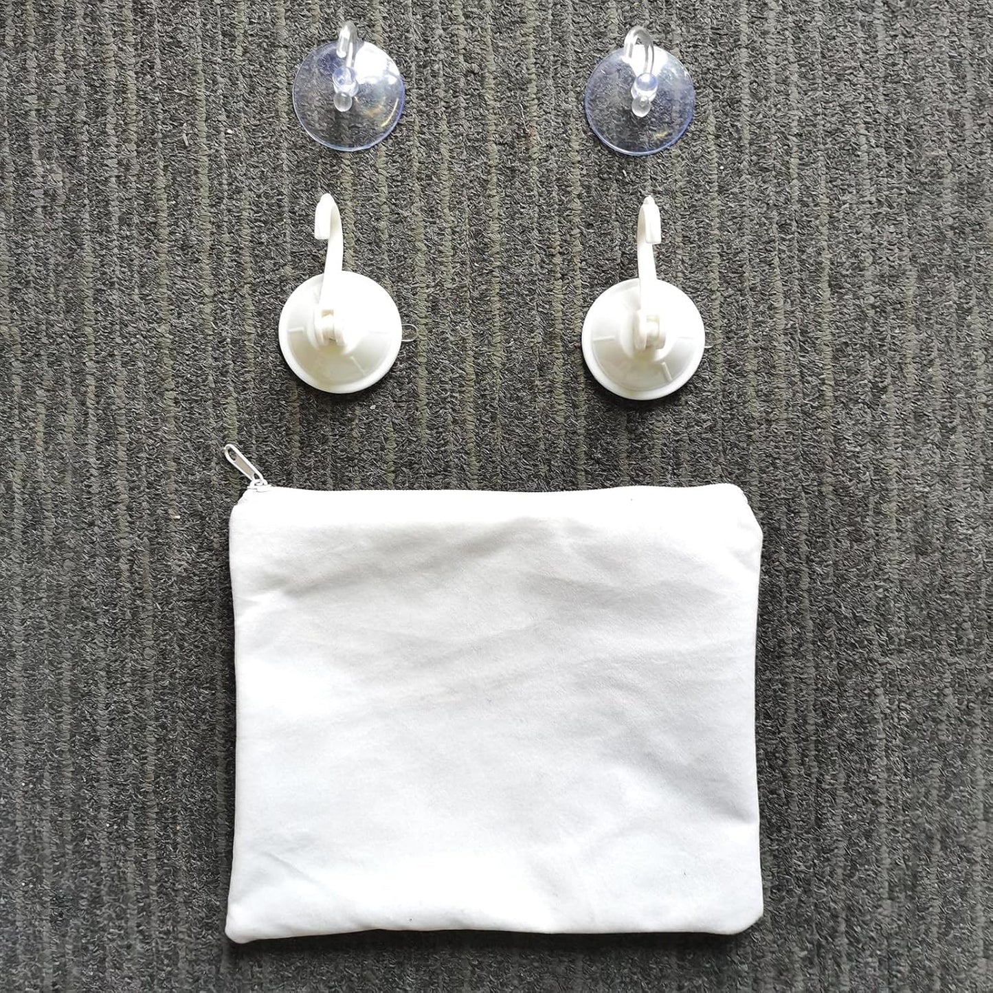 Polyester Fiber Beard Apron with Suction Cups and Storage Pouch, White or Black Option
