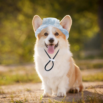 Baseball Cap for Dogs - Visor Sun Protection Hat With Ear Holes, Adjustable Outdoor Sport Hat With Round Brim for Puppy, Small Medium Dogs, Cats (Large)