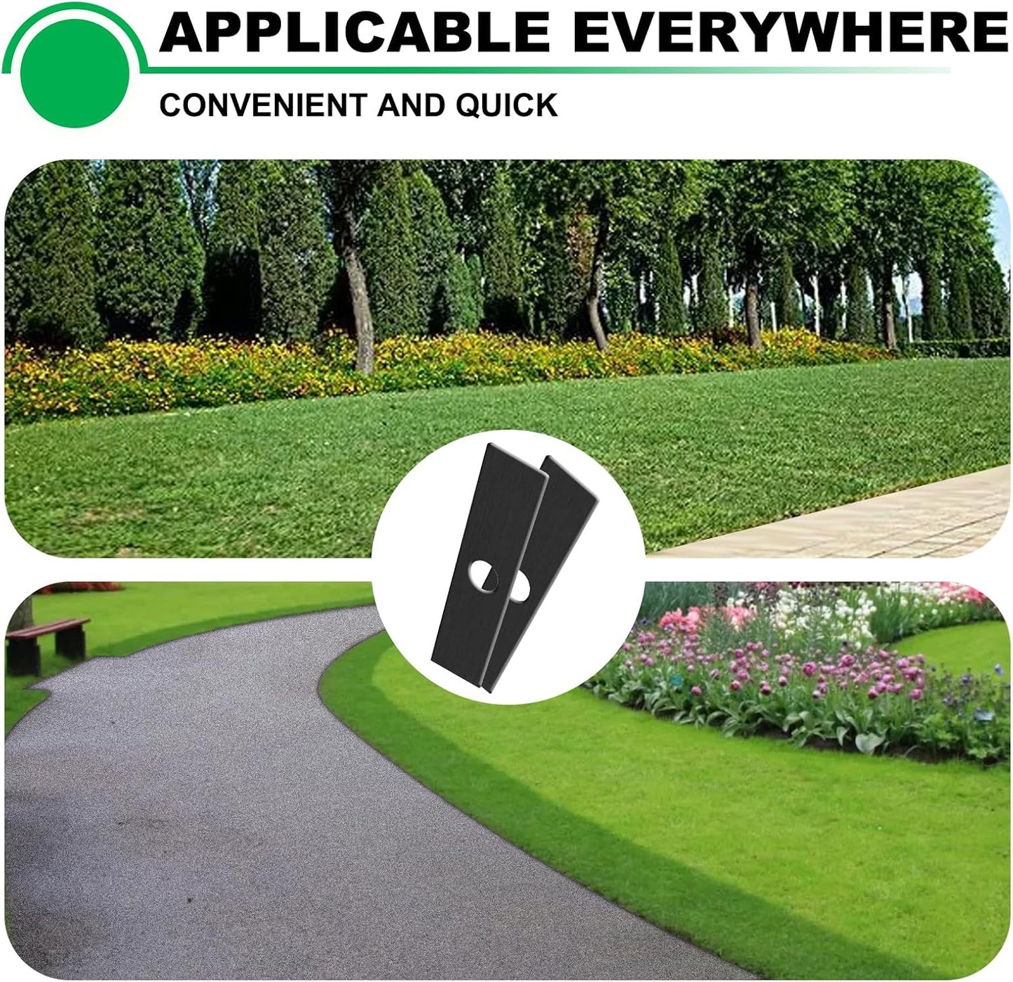 6Pack Edger Blades 8X2 Hole Diameter 1" Eco Edger Blade Replacement Compatible with Echo 720-237-001, Maruyama 216062. Green Machine 237001