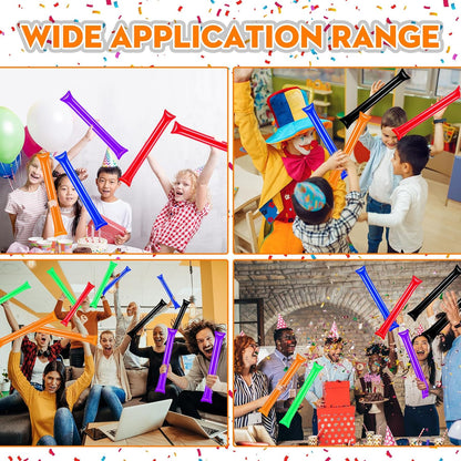 50 PCS Thunder Sticks Thicken Plastic Cheersticks Inflatable Thunder Sticks Sporting Events Team Spirit Cheersticks Sporting Cheers Basketball Football Dance Party