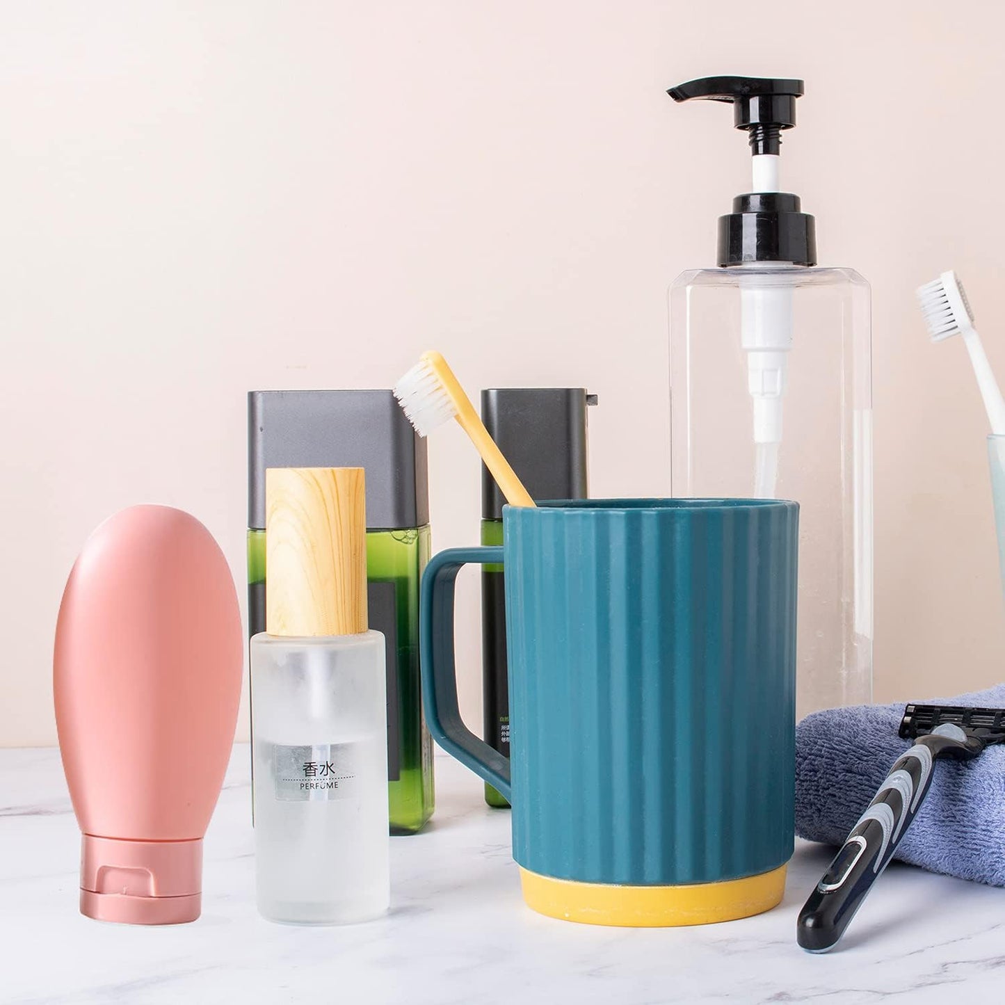 Travel Bottles, 3 PCS Travel Containers for Toiletries, Leak-Proof Refillable Squeezable Travel Bottles Set for Shampoo, Body Wash and Travel