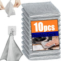 Wire Mesh Cleaning Cloth,Non Scratch Wire Dishcloth,Wire Dishwashing Rags,Multipurpose Metal Miracle Washing Rag,Reusable Steel Wool Scrubber for Kitchen Cleaning(10pcs)Suitable for Dishes,Pots, Dish