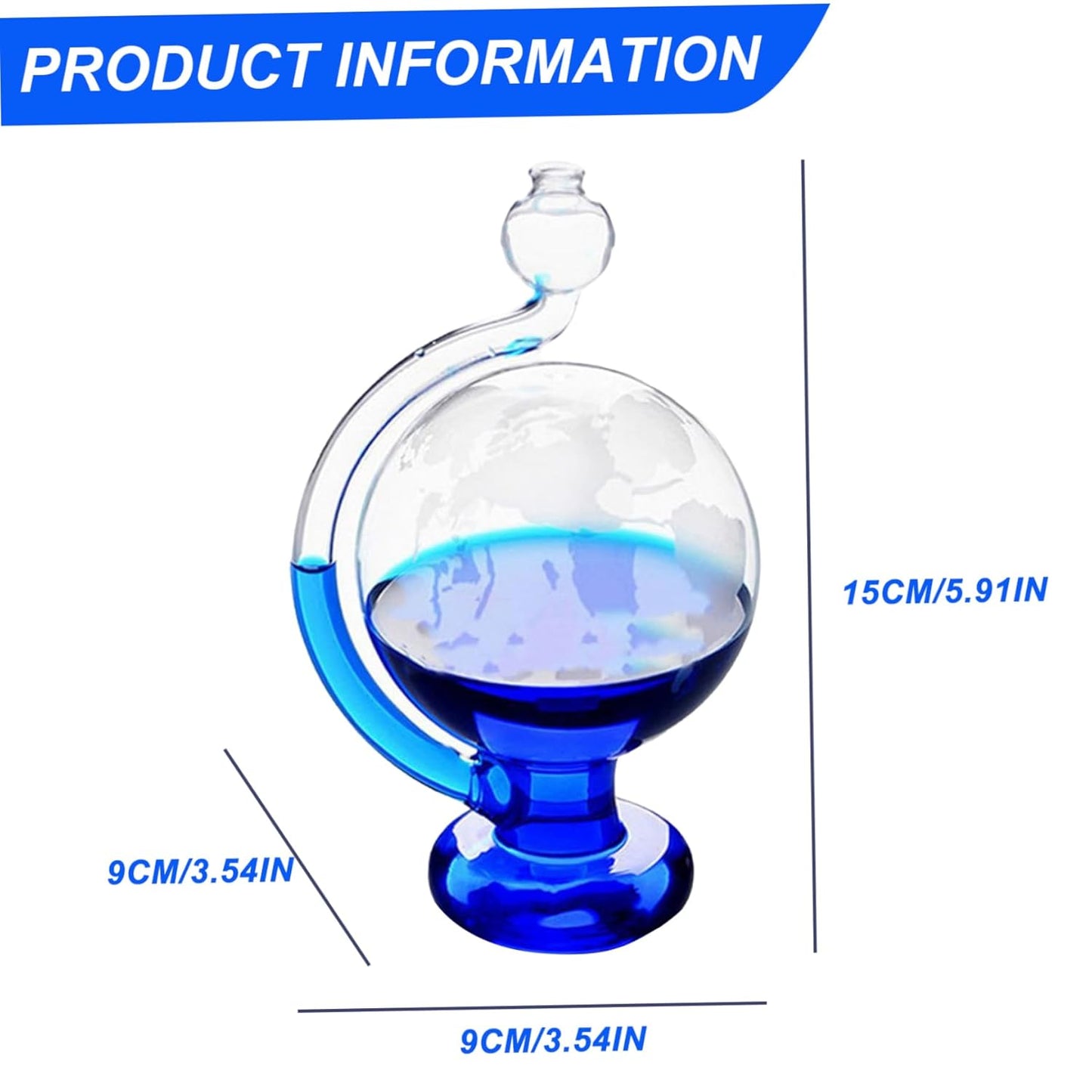 Storm Glass Weather Predictor, Visual Barometric Pressure Gauge, Portable Glass Barometers for The Home Office Desktop Decor Gifts