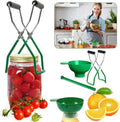 3PCS Canning Essentials Kit - Magnetic Lid Lifter, Canning Supplies Canning Kit, Wide Mouth Canning Funnel Anti-Scald Clip Kitchen Tools for Canning Jars