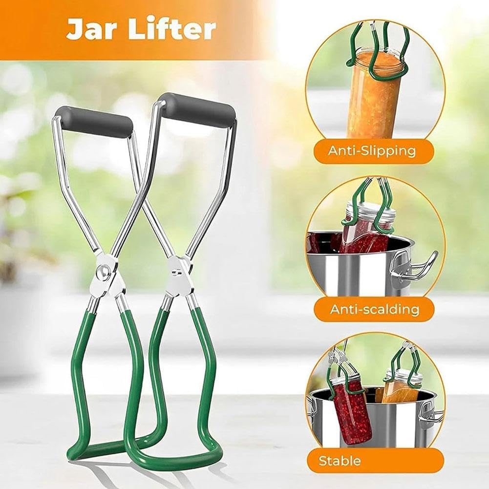 3PCS Canning Essentials Kit - Magnetic Lid Lifter, Canning Supplies Canning Kit, Wide Mouth Canning Funnel Anti-Scald Clip Kitchen Tools for Canning Jars