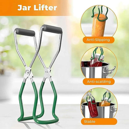 3PCS Canning Essentials Kit - Magnetic Lid Lifter, Canning Supplies Canning Kit, Wide Mouth Canning Funnel Anti-Scald Clip Kitchen Tools for Canning Jars