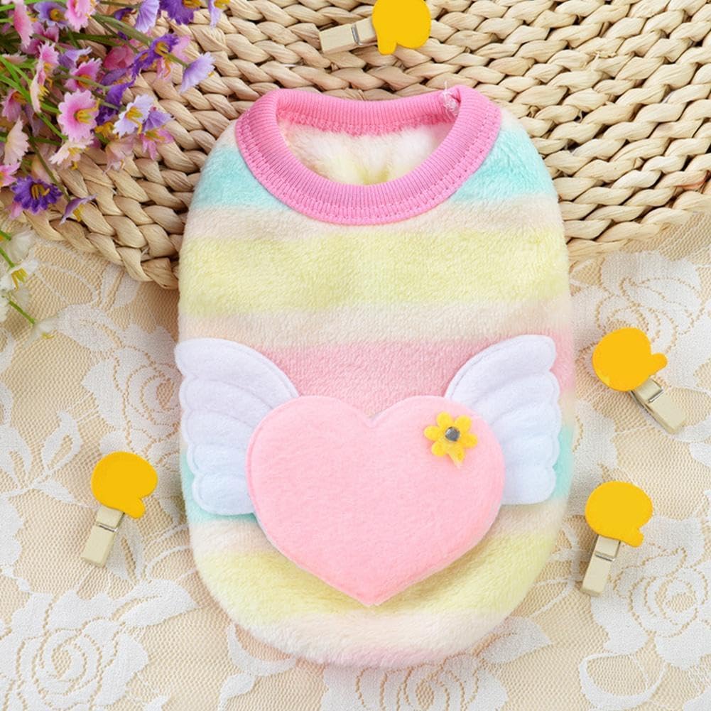 Dog Sweaters for Small Dogs Girl,Warm Soft Fleece Extra Small Dog Sweaters,Teacup Dog Clothes,Cute Sweater Pet Clothes for Kitten, Rabbits, Guinea Pig (C XXXS)
