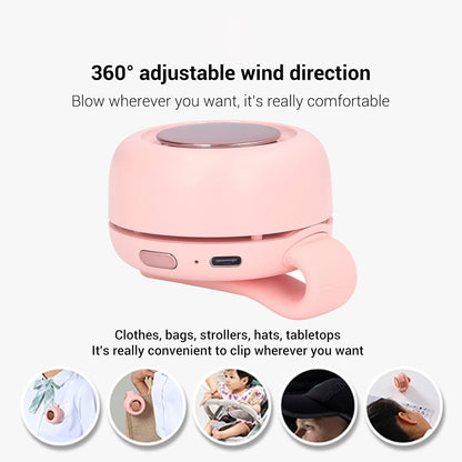 Portable Silent Mini Bladeless Fan Clip On, Portable silent mini bladeless electric fan, 3 Speeds Hands-Free Neck Fans Hanging Waist Clip Bladeless Fans for Girlfriend Summer Gift (White+Green)