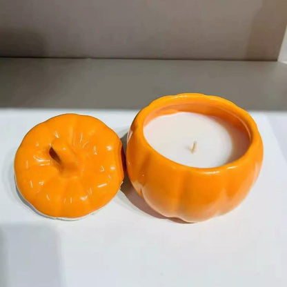 Pumpkin Shape Candy Jar, Halloween Loose Tea Jar Coffee Sugar Storage Pot, Food Storage Jar for Tea, Coffee, Spices, Sugar, Cookies, Pickle