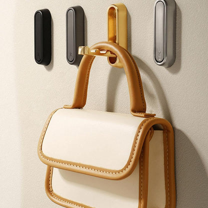 Folding Wall Hook, 2025 New Flip Down Hook Folding Heavy-Duty Coat Hooks Wall, Invisible Foldable Valet Hooks for Hanging Coats, Scarves, Hats, Bathrobes, Keys, Bags (Brown)