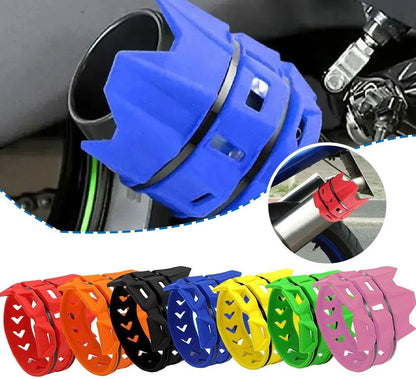 Exhaust Tail Pipe Protector Cover Guard - Automotive Replacement Exhaust Heat Shields, Anti-scalding Ring Motorcycle Muffler Tailpipe Cover Exhaust Silencer Guard Protector (Black)