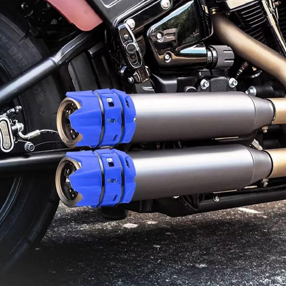 Exhaust Tail Pipe Protector Cover Guard - Automotive Replacement Exhaust Heat Shields, Anti-scalding Ring Motorcycle Muffler Tailpipe Cover Exhaust Silencer Guard Protector (Black)