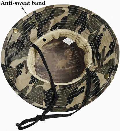 Boys Camo Sun-Bucket-Hat Summer Outdoor Safari Fishing-Hat Boonie-Cap for Big Kids 2-14Yrs