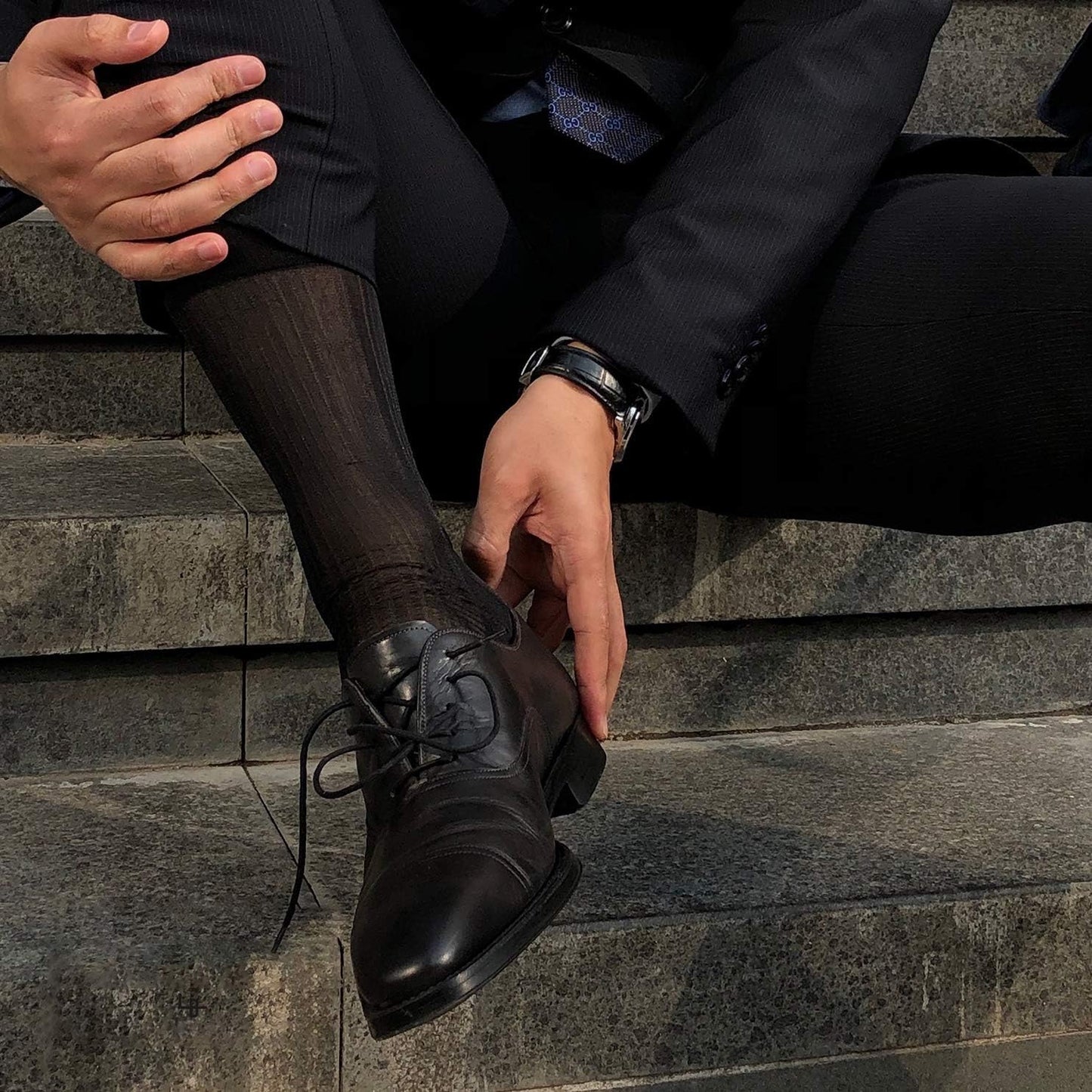 10 Pairs Mens Summer Ultra Thin Socks Silk Sheer Sox Breathable Business Dress Sock Large Size
