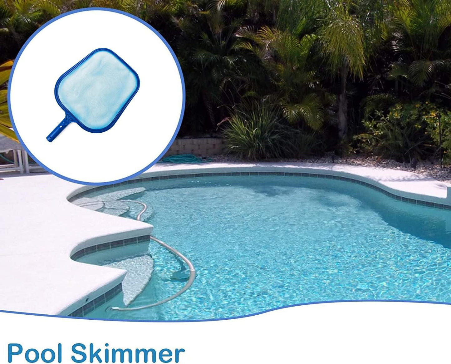 Pool Skimmer Net,Pool Net Pool Swimming Skimmer Net Ultra Fine Mesh Netting Bag Basket for Fast Cleaning of The Finest Debris,Hot Tubs,Ponds and Fountains (Pole Not Included)