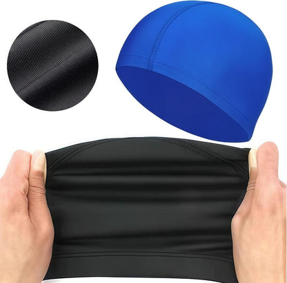 Swimming Cap,5 Pack Nylon Spandex Fabric Comfortable and Not Tight Bathing Swim Cap,for Adult Men Women and Kids,Pure Color