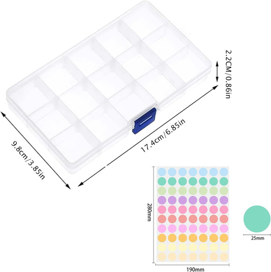 6-Pack Plastic Organizer Box, Clear Storage Containers with Adjustable Dividers, Tackle Box, Craft Storage Organizer, Bead Organizer Box for Jewelry, Small Parts, and Tools