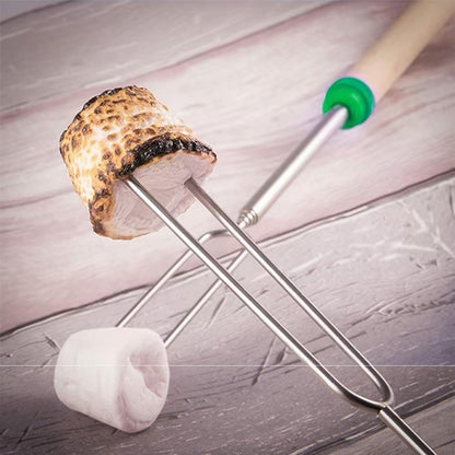 Marshmallow Roasting Sticks Smores Kit Telescoping Long 31 to 81cm Smores Sticks Hot Dog Fork Barbecue Forks for Grilling Campfire Camping BBQ 4 Pack