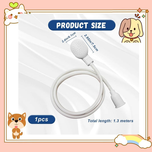 Portable Rubber Hose Spray, 1.3 Meters Pet Shower Sprayer Hand Held Hose,Hose Bath Tub Sink Spray Attachment for Washing Hair Pet Shower