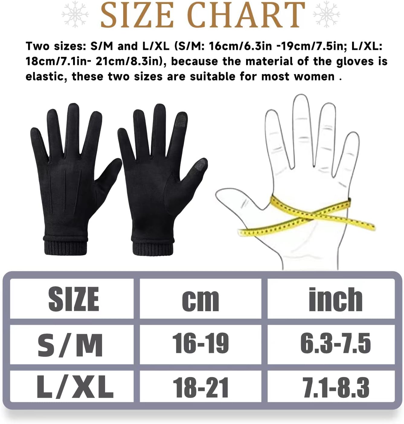 Womens Winter Suede Gloves With Touch Screen Texting Finger Wool Lined Windproof Warm Fashion Dress Gloves