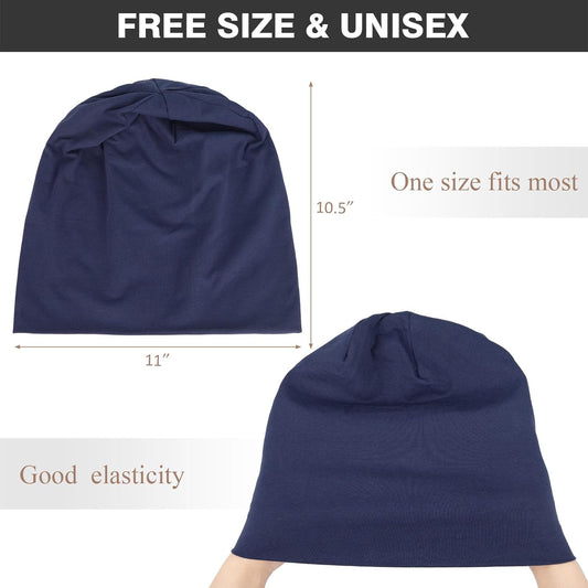 Cotton Slouchy Beanie Hat Baggy Lightweight Beanie Chemo Slouchy Cap Soft Daily Beanie Men Women