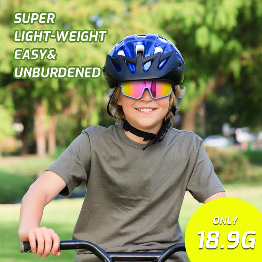 Youth Polarized Sunglasses Kids Baseball Glasses,Cycling Sport Shades for Boy Girl 8-14,UV400 Protection Volleyball Running