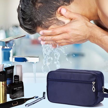 Toiletry Bag for Men,  Portable Travel Wash Bags, Water-Resistant Shaving Bag Gym Shower Bathroom Bag Dopp Kit Make Up Bag Toiletries Accessories Organizer (Black)