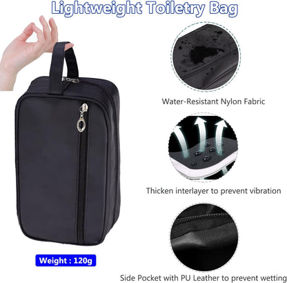 Toiletry Bag for Men,  Portable Travel Wash Bags, Water-Resistant Shaving Bag Gym Shower Bathroom Bag Dopp Kit Make Up Bag Toiletries Accessories Organizer (Black)