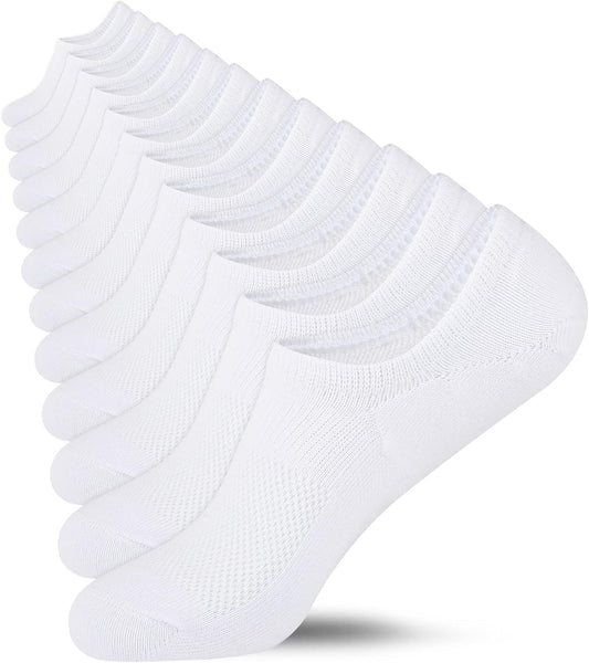 No Show Socks Womens Cotton Low Cut Non Slip Casual Socks Invisible Flat Boat Liner Socks (6/9 Pairs)