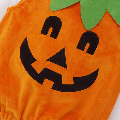 Toddler Baby Girl Boy Halloween Pumpkin Costume Sleeveless Tee Top with Hat Outfits