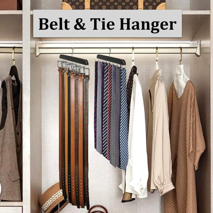 Belt Hanger Belt Organizer Tie Rack Tank Top Bra Hanger Tie Hanger Bra Organizer for Closet with 14 Hooks,Upgraded 360°Rotating,Space Saver for Underwear & Tie Storage 1pcs