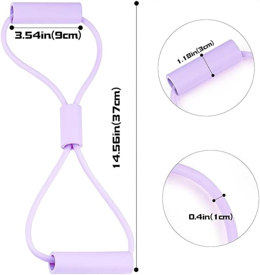 Resistance Bands with Handles, Arm Figure 8 Resistance Band, Pull Rope for Full,Body Workouts, Stretching Expand Bands for Back and Shoulder, Chest Expander, Fitness Elastic Bands for Women Men