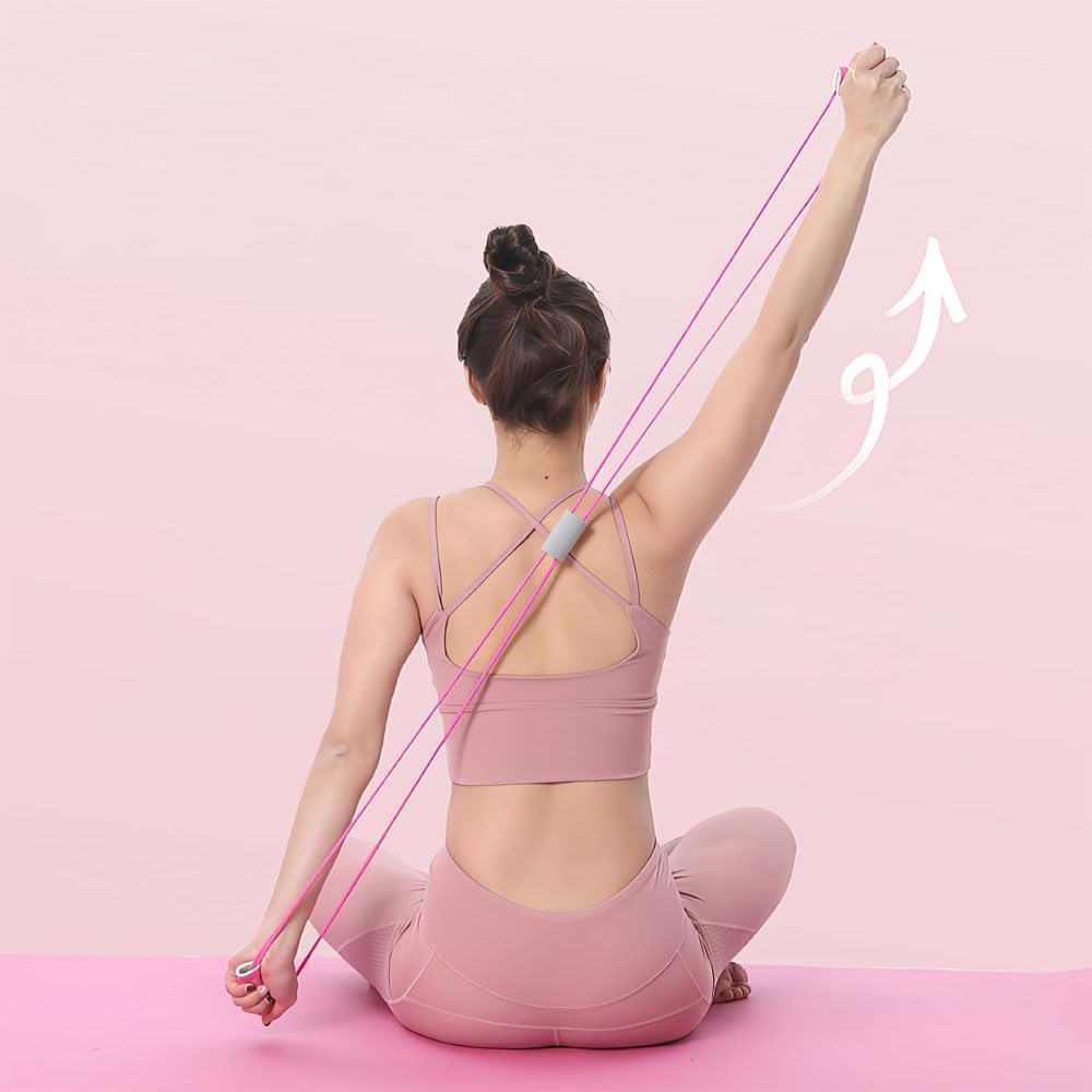 Resistance Bands with Handles, Arm Figure 8 Resistance Band, Pull Rope for Full,Body Workouts, Stretching Expand Bands for Back and Shoulder, Chest Expander, Fitness Elastic Bands for Women Men