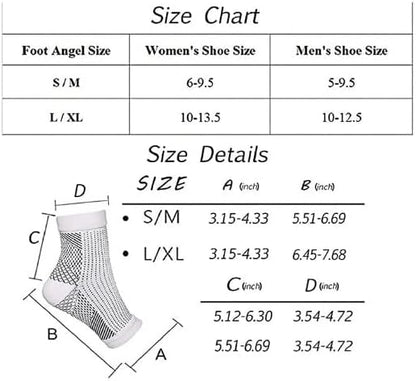 Soothrelieve Compression Socks, Anti Fatigue Compression Foot Sleeves for Men & Women, Ankle Brace Compression Sleeve, for Pain Relief and Plantar Fasciitis (S/M,White 4 Pairs)