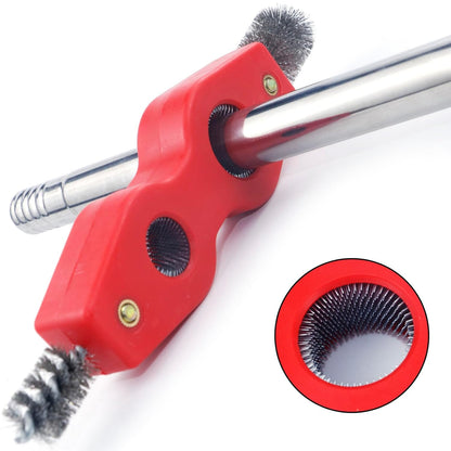 2 PCS 4 in 1 Copper Tubing Brush, 1/2 in and 3/4 in Copper Pipe Cleaner, Stainless Steel Coppers Tubing Wire Brush Cleaning Inside and Outside Thread, for Plumbing Installation, Soldering
