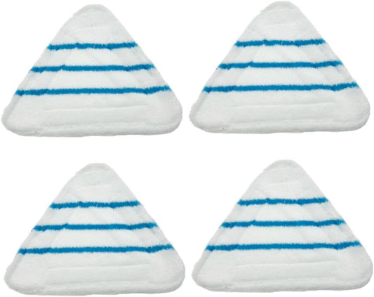 4PCS Washable Microfiber Steam Mop Pads, Replacement Floor Cloths for Steam Cleaners, Reusable Cleaning Pads for Hardwood, Tile & Laminate