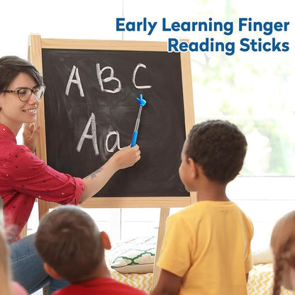 Retractable Reading Pointer Stick for Kids Teachers extendable lightweight durable Teaching tool for classroom presentations perfect for reading guidance Instruction (blue)