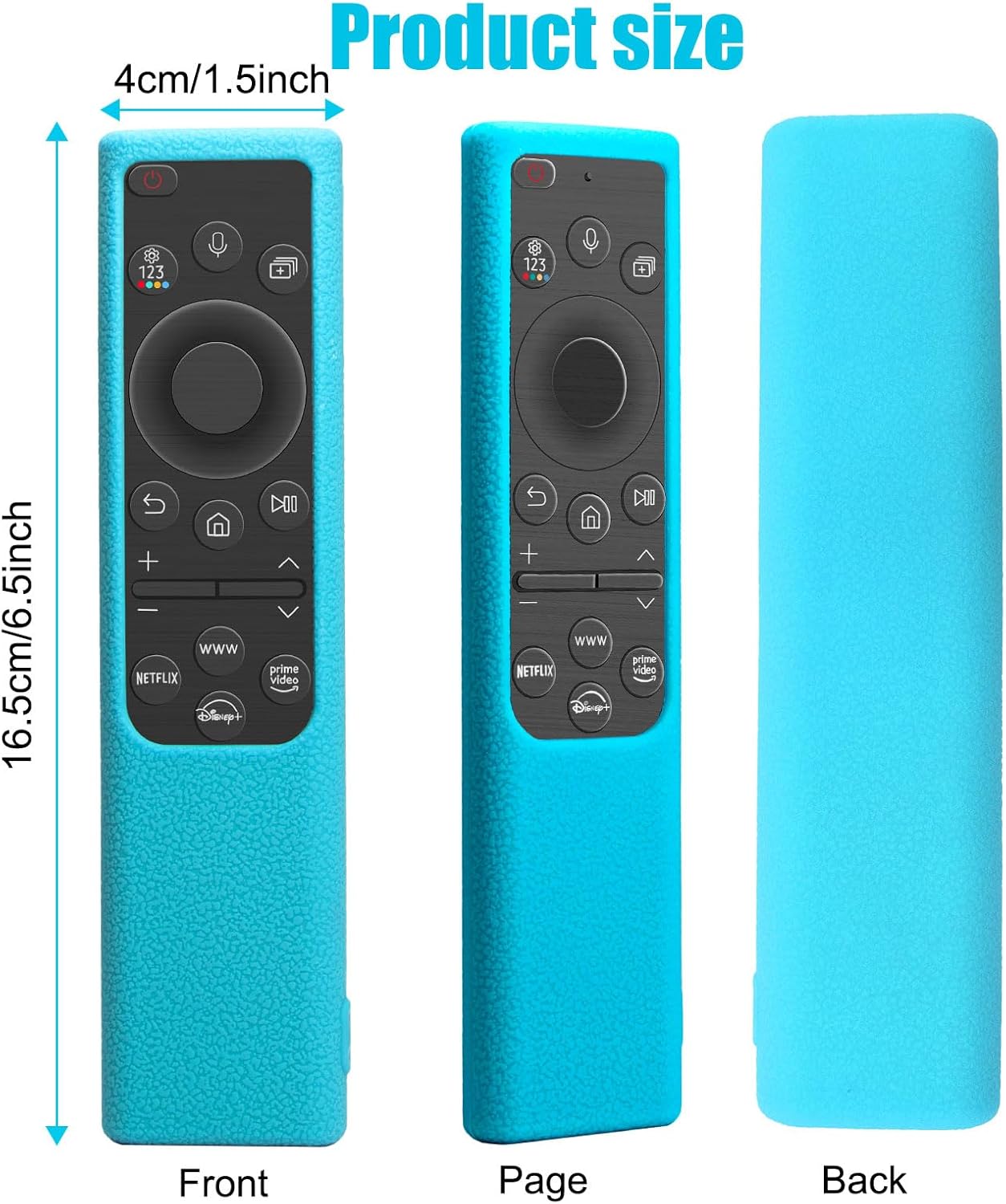 2 Pack Remote Cover for Samsung Smart TV, Silicone Protective Case for Samsung Solar Cell Remote 2021 2022 BN59-01357 BN59-01385 BN59-01265A Anti-Slip Remote Case Glow in Dark (Glow Green +Glow Blue)