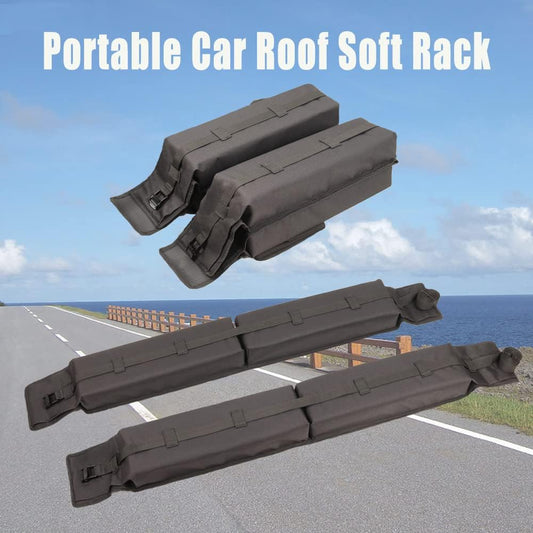 Universal Soft Roof Rack Pads for car Without crossbars,Carrier for Kayak,Surfboard,SUP,Canoe with Tie Down Strap,Quick Loop Strap and Storage Bag