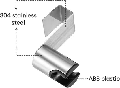 Stainless Steel+ABS Holder Hook Hanger for Hand Shower Toilet Bidet Sprayer Brushed Nickel