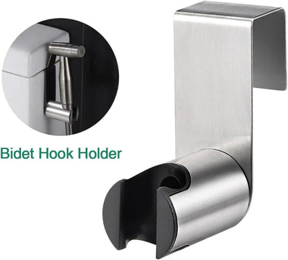 Stainless Steel+ABS Holder Hook Hanger for Hand Shower Toilet Bidet Sprayer Brushed Nickel