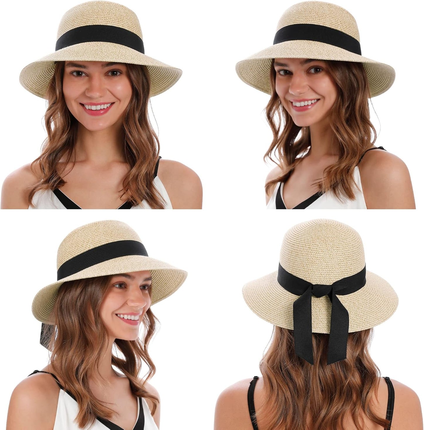 Women's Sun Hats UV Protection Large Wide Brim Hat Women Packable Sun Hat for Women Straw Hats