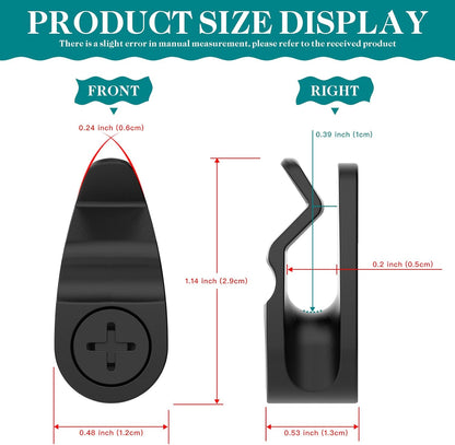 Outdoor String Lights Clips, Weatherproof Cable Hanger Hooks for Hanging Fairy Lights, Holiday Decor - Black, 50 Pack