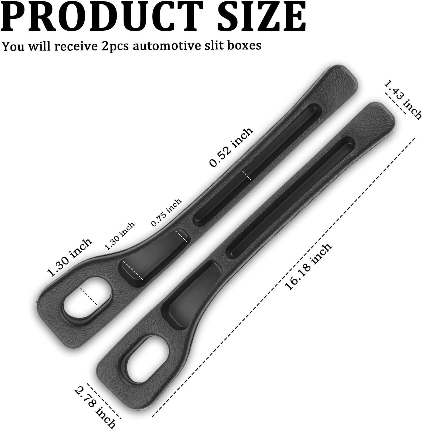 2PCS Car Seat Gap Filler Organizer with Car Storage Slot,Multi-Functional Car Gap Filler for Phone,Key,Coin in Car Organization And Anti-Drop,Universal Car Gap Filler Organizer for Cars
